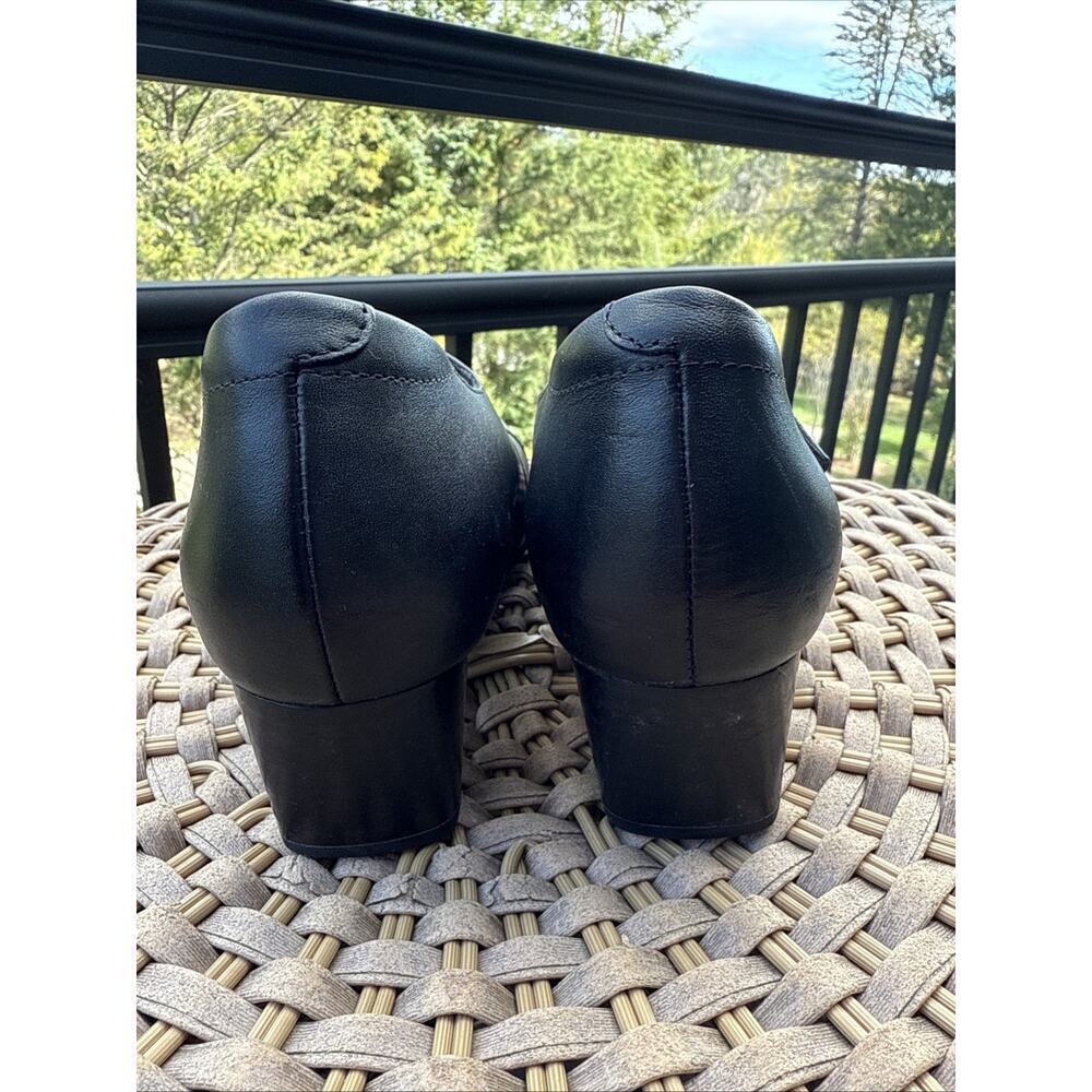 Clarks Women Rosalyn Wren Mary Jane Size 6 M Black Leather Block Heel EU 36 - Picture 6 of 16